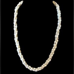 Vintage Gold Filled Freshwater Pearl Triple Strand Torsade Necklace